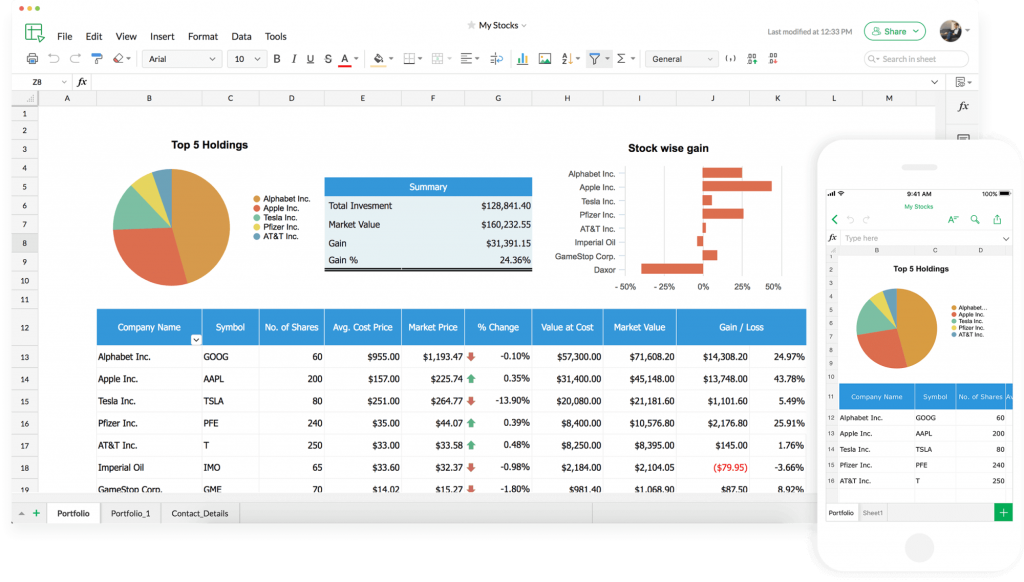 Zoho Sheet - Spreadsheet